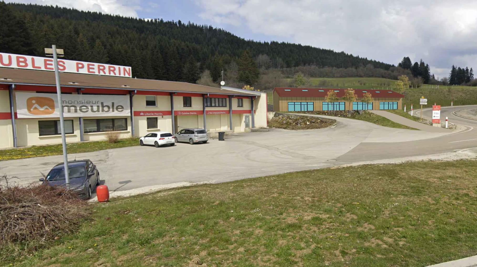 Vennes - Quatre cellules commerciales au bord de la route des Microtechniques